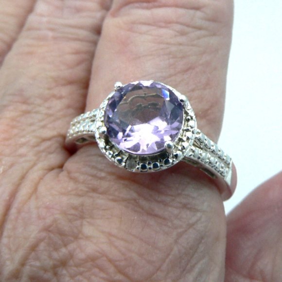 Sz 9 Genuine Rose De France Amethyst Ring NWOT - Picture 5 of 5